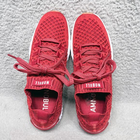 NOBULL Diamond Knit Runner Mens Size 8 Running Shoes Sneakers Red - Picture 5 of 9